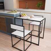 Rent to own 3-Piece Dining Table Set, 1 Pub Table and 2 Stools Set for Small Space in The Dining Room or Kitchen