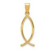 Rent to own Finest Gold 14K Yellow Gold Ichthus Fish Charm