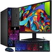 Rent to own Computer Desktop Siwa6 PC, Intel Core i3-6500, 16GB RAM, 240GB SSD (Fast Boot), 1TB HDD, RGB Keyboard Mouse, WiFi, 22 inch Monitor, Windows 10 Professional (Restored)