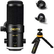 Rent to own Deity VO-7U Tripod Kit USB Dynamic Podcast Microphone with RGB Lights for Game Podcast Stream YouTube (Black)