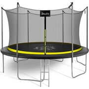 Rent to own Doufit 8ft Trampoline for Kids and Adult, Kids Trampoline Safety Pad Rebounder with Enclosure Net, Play Exercise Bouncer Indoor & Outdoor, Max Load 350lb