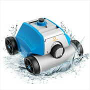 Rent to own QOMOTOP Robotic Pool Cleaner, Cordless Automatic Pool Cleaner with 6600mAh Rechargeable Battery, 120 Mins Working Time, Touch-reversing and Halfway-reversing,IPX8 Waterproof, Ideal for In-Ground/Above