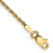 Rent to own Primal Gold 14 Karat Yellow Gold 1.50mm Diamond-cut Rope Chain Anklet