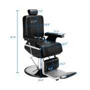 Rent to own Techno Men's Hairdressing Chair High-End Reclining Chair Black