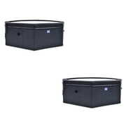 Rent to own Jleisure Avenli 1,200 Liter 65" 6 Person Rigid Foam Wall Hot Tub Spa, Black (2 Pack)