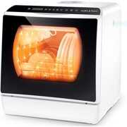 Rent to own Karlxtom Portable Dishwasher with 5 Wash Programs and Air-Dry Function  4-Place Setting Capacity  Compact Size for Apartments  Dorms  RV
