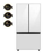 Rent to own Samsung RF24BB620012 24 Cu. Ft. White Glass 3-Door French Door Counter-Depth Refrigerator
