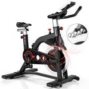 Rent to own Zj Cismea Magnetic Resistance Exercise Bikes Endurance Stationary Indoor Cycling Bike with 330 lbs, Black