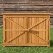 Rent to own Zimtown 38"Outdoor Wooden Sheds Storage Cabinet with Double Doors,Garden Fir Tool Shed