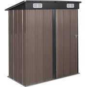 Rent to own 5' x 3' Outdoor Metal Storage Shed, Outdoor Shed, Galvanized Steel Garden Shed with Single Lockable Door, Tool Storage Shed for Backyard, Patio, Lawn