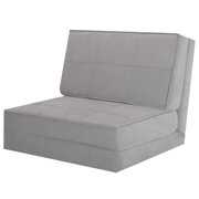 Rent to own Costway Convertible Fold Down Chair Flip Out Lounger Sleeper Bed Couch Grey