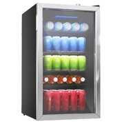 Rent to own Beverage Refrigerator and Cooler  110 Can Mini fridge with Glass Door  Small Refrigerator with Adjustable Shelves for Soda Beer or Wine  Perfect for Home/Bar/Office