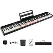 Rent to own Gymax 88-Key Electric Lighted Piano Portable MIDI Keyboard Split Function Music Stand