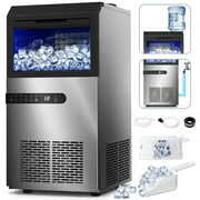 Rent to own LifePlus Commercial Ice Machine Maker High Capacity 100 lbs Ice Cube Auto Clean Under Counter Stainless Steel Freestanding for Home Bar Shop DBJ-45A