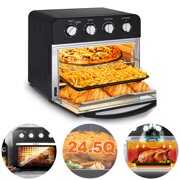 Rent to own Skearow Large Capacity Air Fryer 3-Rack Levels Countertop Breakfast Station Convection Stainless Steel Toaster Oven Glass Door Kitchen Indoor