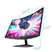 Rent to own Sceptre 27-inch Curved Gaming Monitor up to 240Hz DisplayPort HDMI 1ms 99% sRGB Build-in Speakers, R1500 Machine Black 2023 (C275B-FWT240)