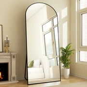 Rent to own BEAUTYPEAK Full Length Mirror 71"x30" Arched Body Dressing Floor Mirrors for Standing Leaning, Black