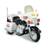 Rent to own Kid Motorz Police Motorcycle 12-Volt Battery-Powered Ride-On, White