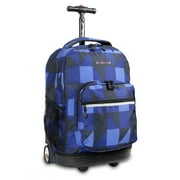 Rent to own J World Unisex Sunrise 18" Rolling Backpack, Block Navy