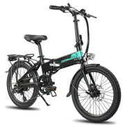 Rent to own Hiland Rockshark Electric Bike Aluminum 20 inch Electric Folding Bike, 250W 36V Motor Shimano 7 Speed Disc Brake Lightweight & Aluminum Folding Ebike with Light