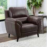 Rent to own Devon & Claire Sadie Top Grain Modern Leather Armchair, Brown