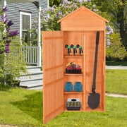 Rent to own Outdoor Storage Shed - Waterproof Tool Storage Cabinet with Lockable Doors for Garden, Patio, Backyard, Backyard, Patio, Lawn, Meadow, Farmland