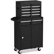 Rent to own Costway 2 in 1 Tool Chest & Cabinet with Sliding Drawers Rolling Garage Organizer Black