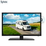 Rent to own Sylvox 24 inch RV TV, 12 Volt TV DC Powered 1080P FHD Television Built in ATSC Tuner, FM Radio, DVD, with HDMI/USB/VGA Input, TV for Motorhome, Camper, Boat and Home