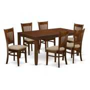 Rent to own East West Furniture Lynfield 7 Piece Hepplewhite Modern Dining Table Set