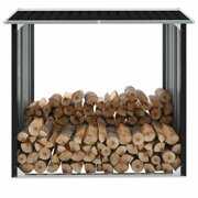 Rent to own Walmeck Log Storage Shed Galvanized Steel 67.7"x35.8"x60.6" Anthracite