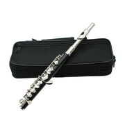 Rent to own Andoer Piccolo Ottavino Half-size Flute Cupronickel Silver Plated C Key Tone with Polish Cloth Cleaning Stick Padded Box Case Screwdriver
