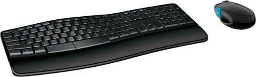 Rent to own Microsoft - L3V-00001 Ergonomic Full-size Wireless Sculpt Comfort Desktop USB Keyboard and Mouse - Black