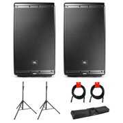 Rent to own JBL IRX108BT Compact Powered 8" Portable Speaker (Bluetooth) Bundle with Speaker Stand, Stand Bag & XLR Cable