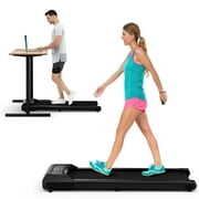 Rent to own SuperFit Walking Pad Under Desk Treadmill with Remote Control and LED Display Black