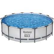 Rent to own Bestway: Steel Pro MAX 14' x 42" Above Ground Pool Set - 3440 Gallon, Outdoor Family Pool, Corrosion & Puncture Resistant, Includes Filter, Pump, Ladder & Cover