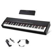 Rent to own Mellcom 88 Key Full-Size Weighted Digital Piano Keyboard with Hammer Action Weighted Keys, Portable Electric Piano with Sustain Pedal, Black