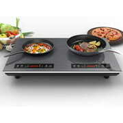 Rent to own VBGK Induction Cooktop 2 Burner 110v 4000W Electric Burner Countertop Hot Plate for Cooking,3H & Auto Shutdown Double Induction Burner, Child Lock Electric Stove Top with Plug