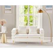 Rent to own AMERLIFE Sofa, Bouclé Sofa Couch, Loveseat Sofa York Sofa for Living Room- 2 Seater Couch, Deep Seat Sofa, Beige Comfy Sofa