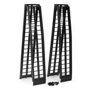 Rent to own Titan Ramps 10 FT Pair Arch Ramps Loading, Black Aluminum Folding, Rated 1200 LB, All Terrain Portable, Safety Straps Included