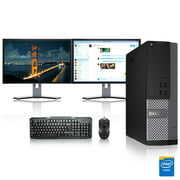 Rent to own Restored Dell Optiplex Desktop Computer 3.0 GHz Core i5 Tower PC, 4GB, 500GB HDD, Windows 10 x64, 19" Dual Monitor, Wireless Mouse & Keyboard (Refurbished)