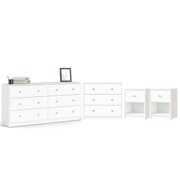 Rent to own Home Square 4 Piece Bedroom Set in White