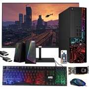 Rent to own Gaming PC Desktop, Intel Core i7, TechMagnet Siwa 3, AMD RX 550 4GB DDR5, 16GB RAM, 240GB SSD + 2TB HDD, New MTG 22 Inch Monitor, RGB Keyboard Mouse and Speaker, Wifi, Windows 10 Pro (Restored)