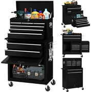 Rent to own 2-IN-1Tool Chest & Cabinet, Large Capacity 8-Drawer Rolling Tool Box Organizer with Wheels Lockable, Black