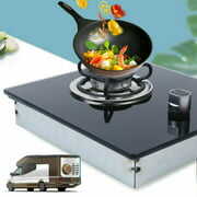 Rent to own Fichiouy RV Gas Stove 1 Burner LPG Stove Hob Kitchen Cooktop with Tempered Glass for Boat Camper