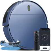 Rent to own yuxinw Robot Vacuum and Mop Combo, Robot Vacuum Cleaner and Smart Robotic Vacuums Compatible with WiFi/ APP/ Alexa, Mopping System Scheduling for Pet Hair, Hard-Floor and Carpet(Blue)