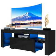 Rent to own Modern LED TV Stand for 50/55/60 inch TVs Universal Entertainment Center with Color Change Lighting,Black