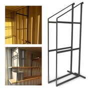 Rent to own HECASA One Pair Cargo Shipping Container Shelving Brackets Instant Hook Hang Shelf Universal for Maximize Storage Cargo Space 2 Pcs