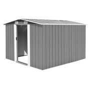 Rent to own vidaXL Garden Shed Metal Anthracite Outdoor Tool Storage House Multi Sizes