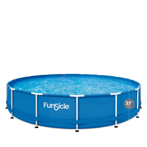 Rent To Own - Funsicle 15 ft Activity Above Ground Frame Swimming Pool, with Filter Pump, Round, Age 6 & up