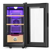 Rent to own VOGVIGO 25L Electric Cigar Cooler Humidor Cabinet 150 Count Spanish Cedar Wood Shelves and Drawer with Built in Digital Hygrometer